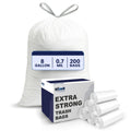 8 Gallon White Drawstring Trash Bags 200 Count G7829