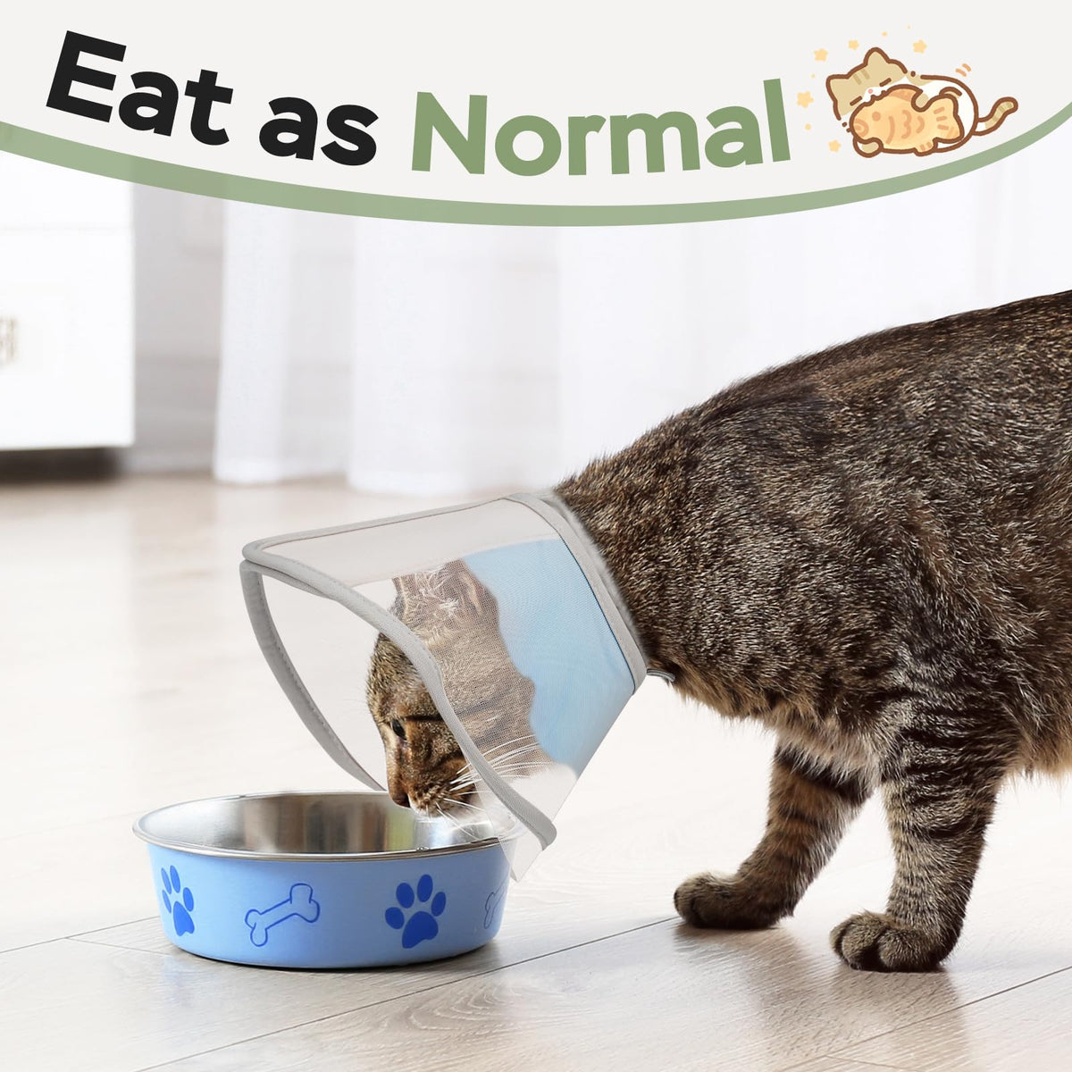Soft Waterproof Mesh Cat Recovery Cone Collar A606823