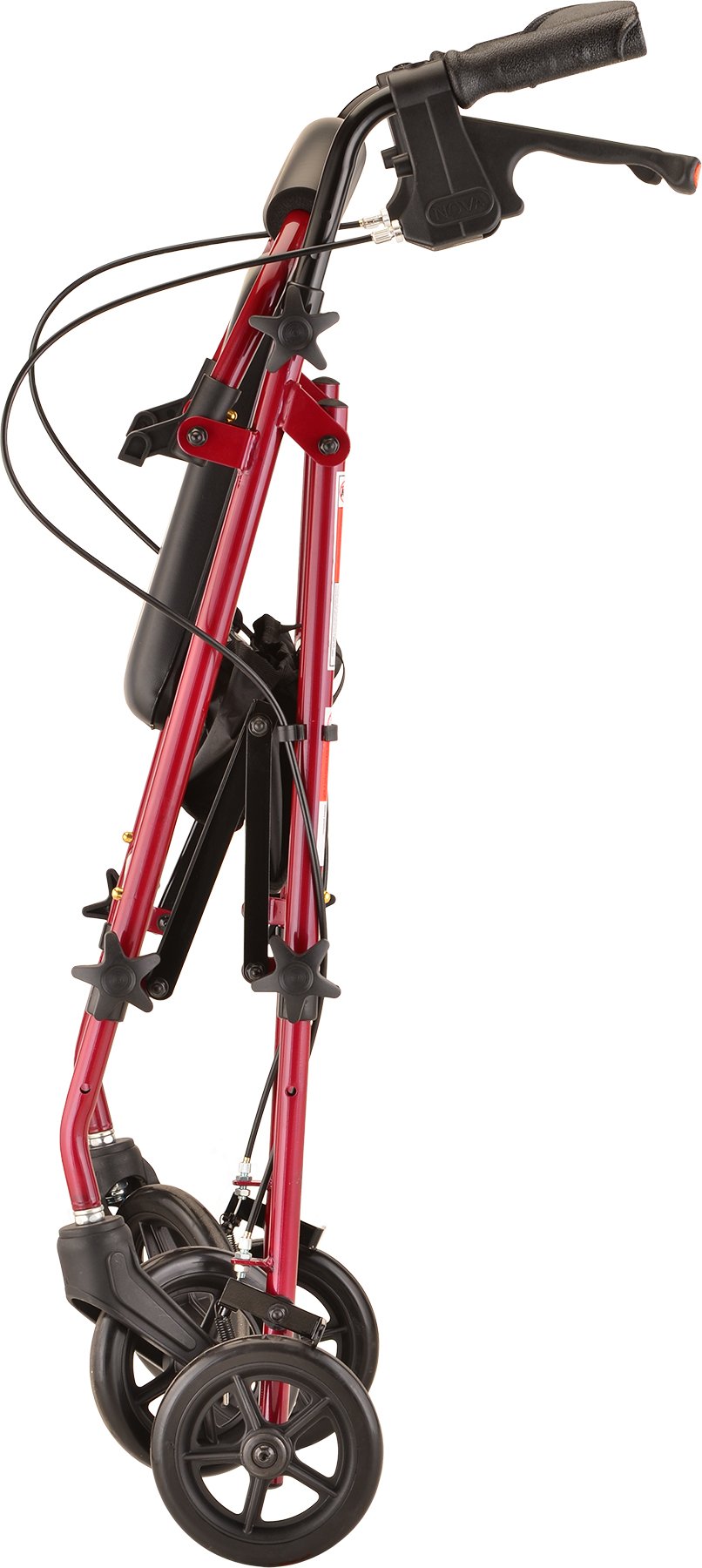 Red Steel Rollator Walker C453