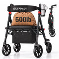 Bariatric Rollator Walker with Seat 500 lb Capacity W6892