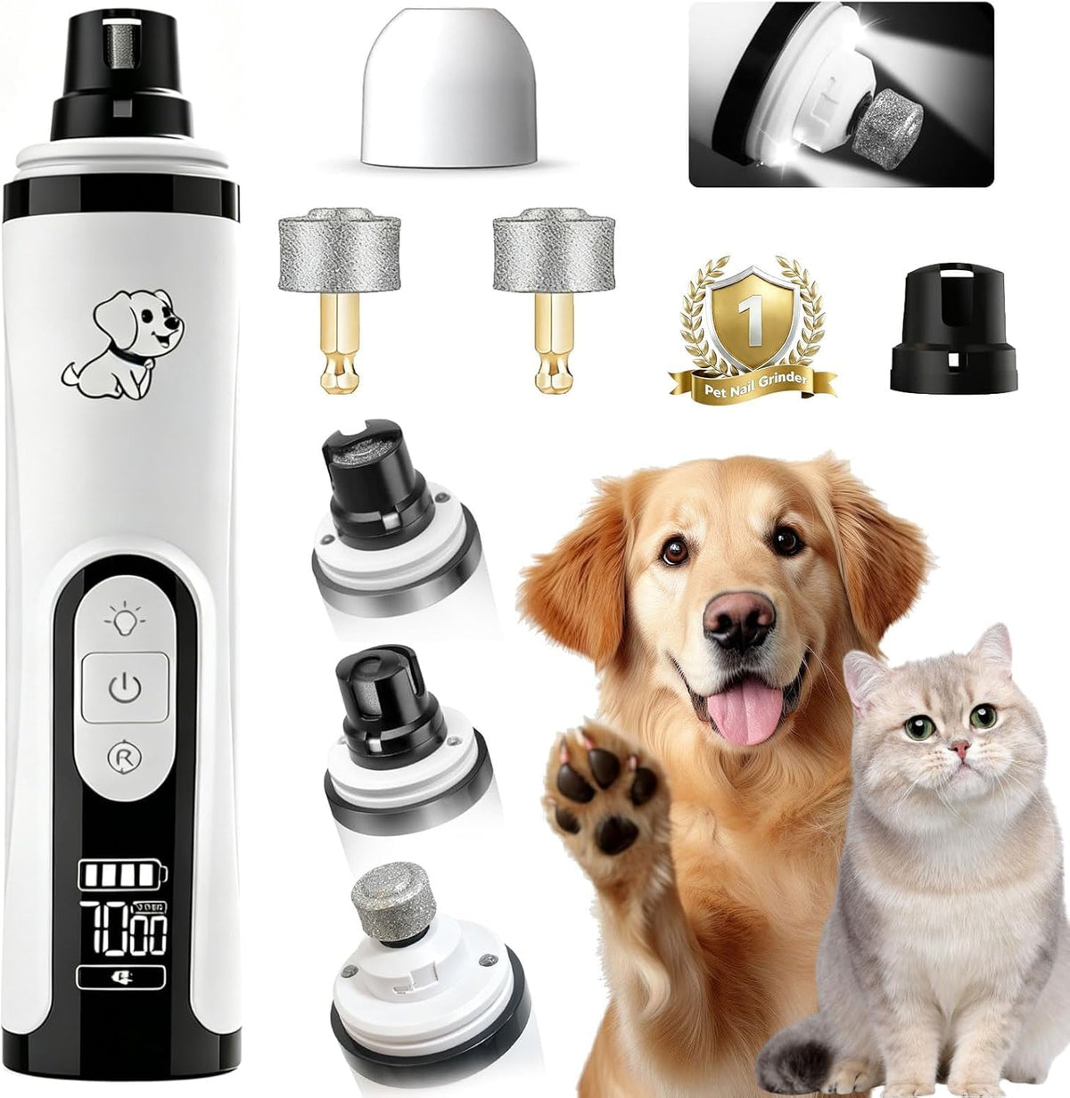 Dog Nail Scratch Board with Hand Strap + Dog Nail Grinder Z76802