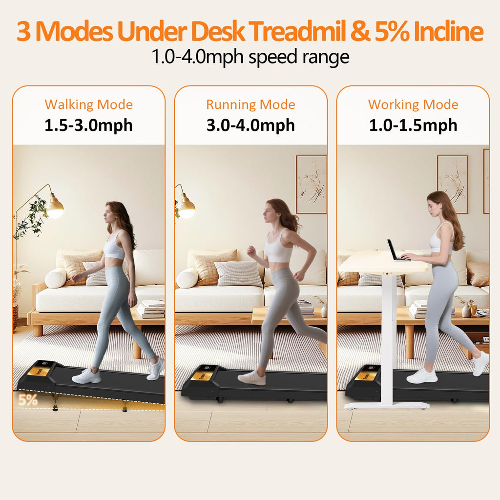 2.5HP Incline Walking Pad Treadmill with Remote M48764