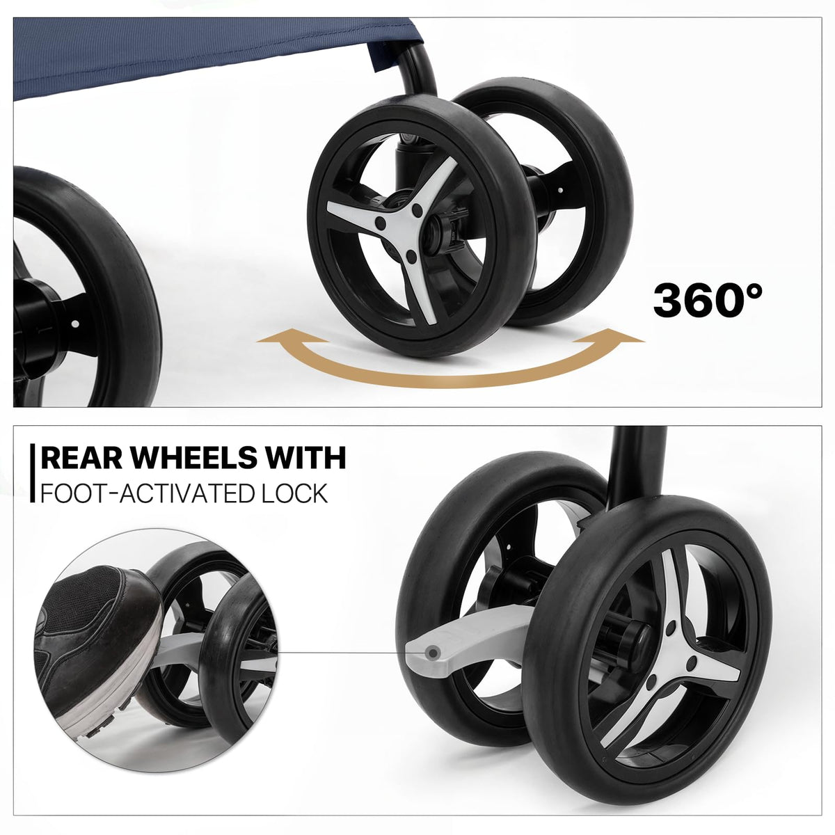 Navy Blue Pet Stroller Q9972