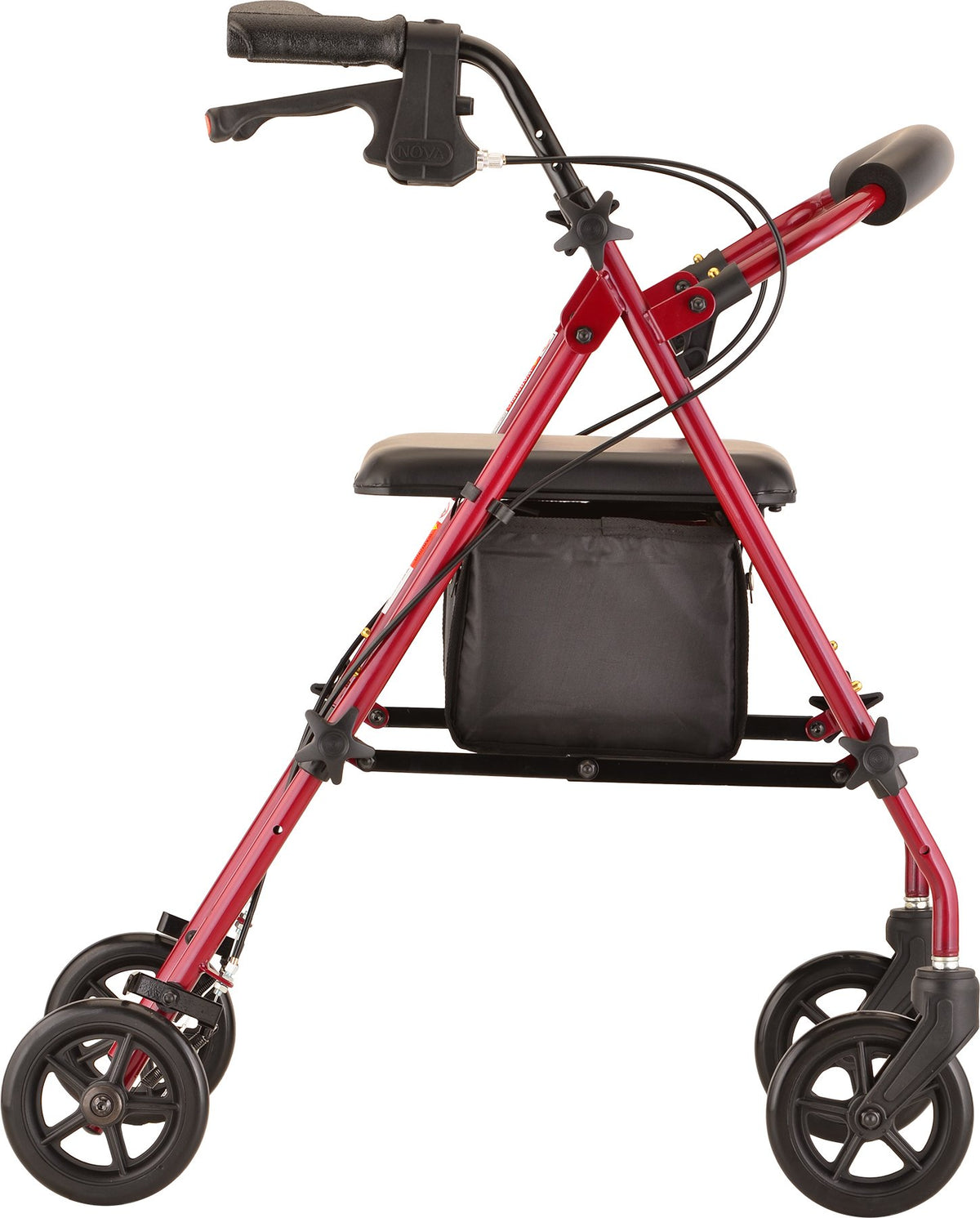 Red Steel Rollator Walker C453
