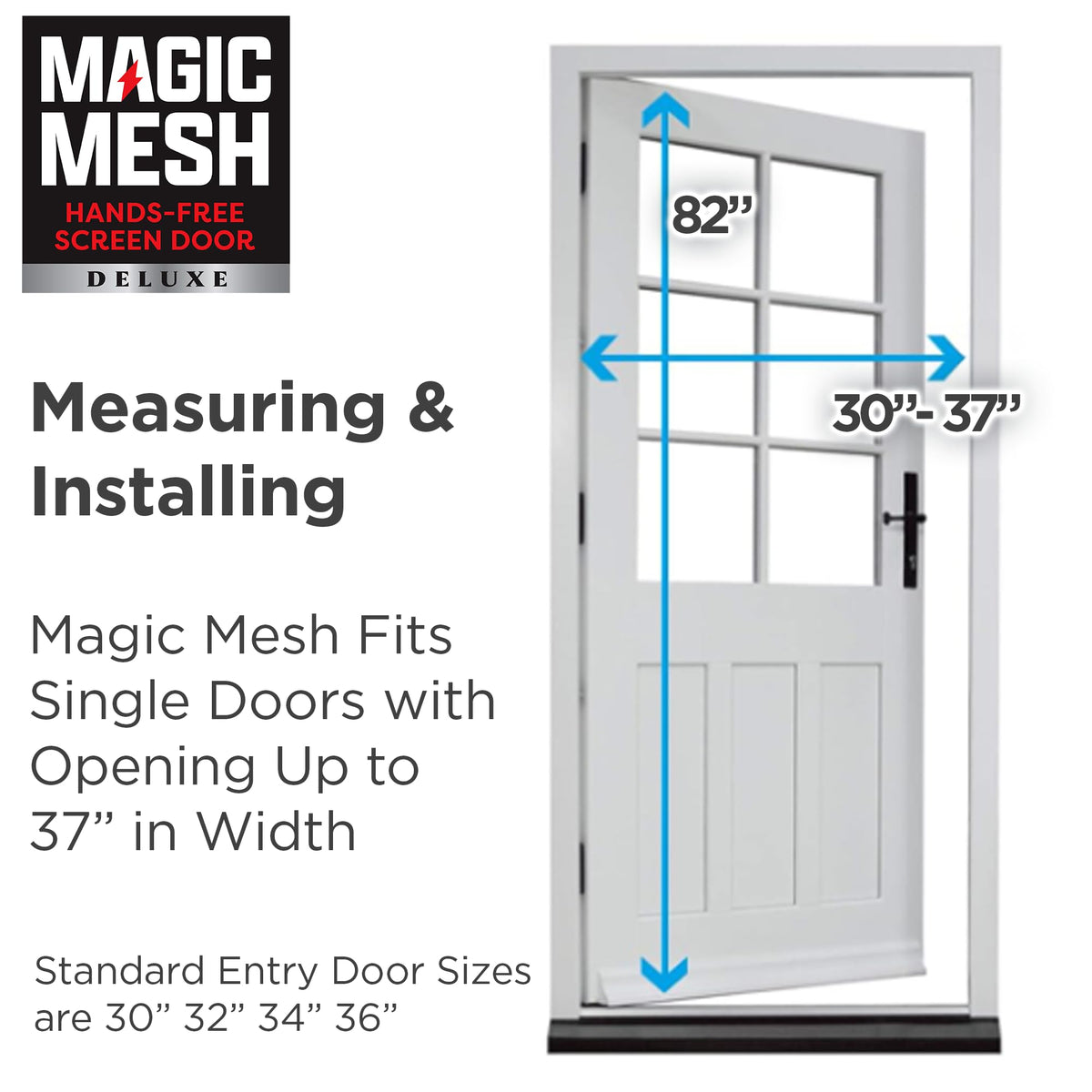 Black Magnetic Screen Door 39" x 83" U936536
