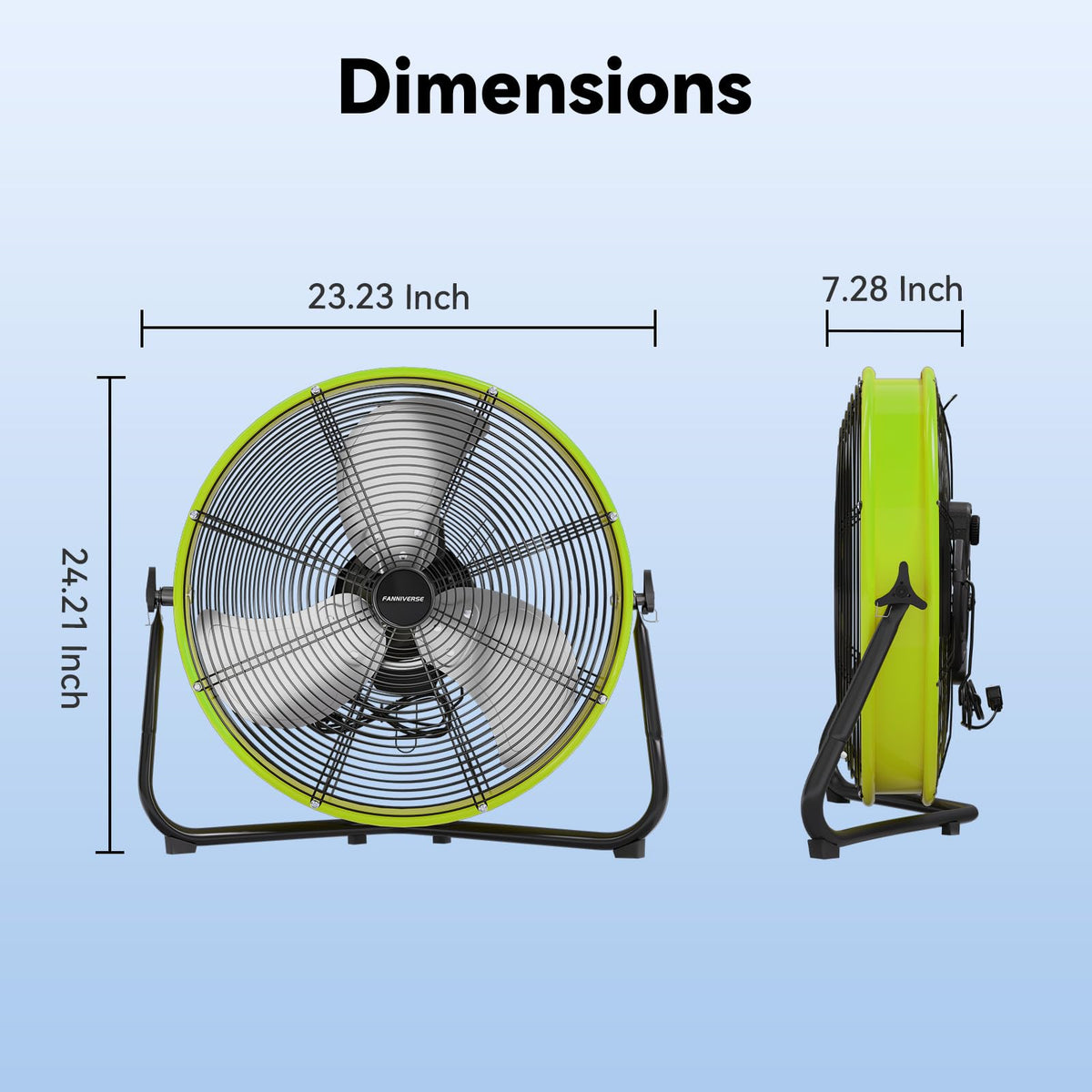 20 In 3 Speed High Velocity Floor Fan H49892