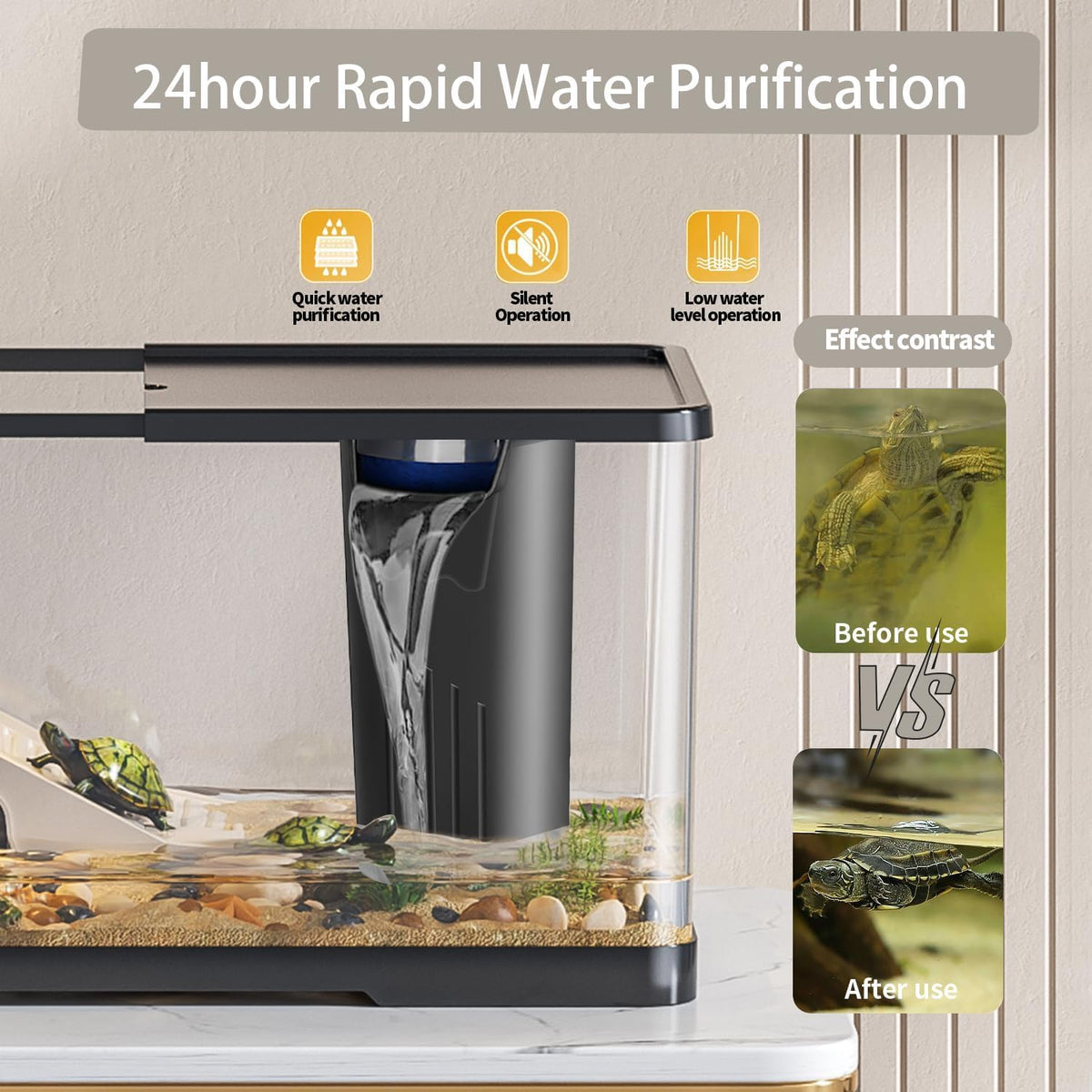 4.7 Gallon Aquatic Turtle Habitat with Basking Lamp, Filter & Platform J7279