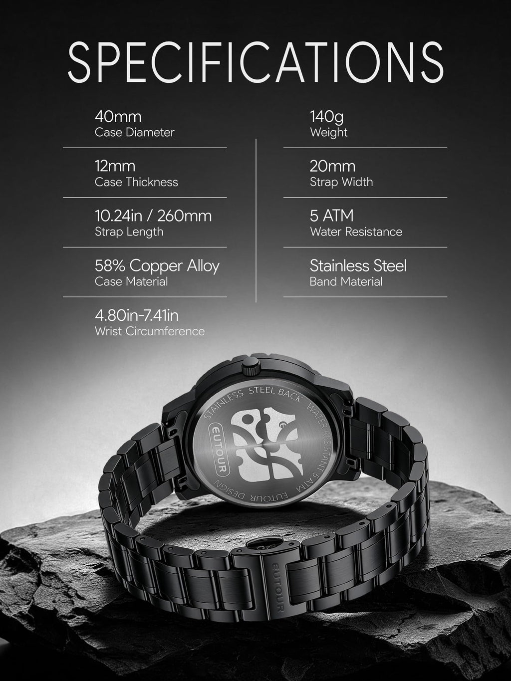 Magnetic Watch 40mm 20mm Strap M164