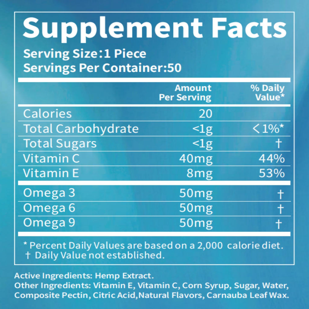Hemp Gummies 6 Fruity Flavors F8032