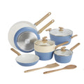 12-Piece Light Blue Ceramic Titanium-Infused Nonstick Cookware Set D818570