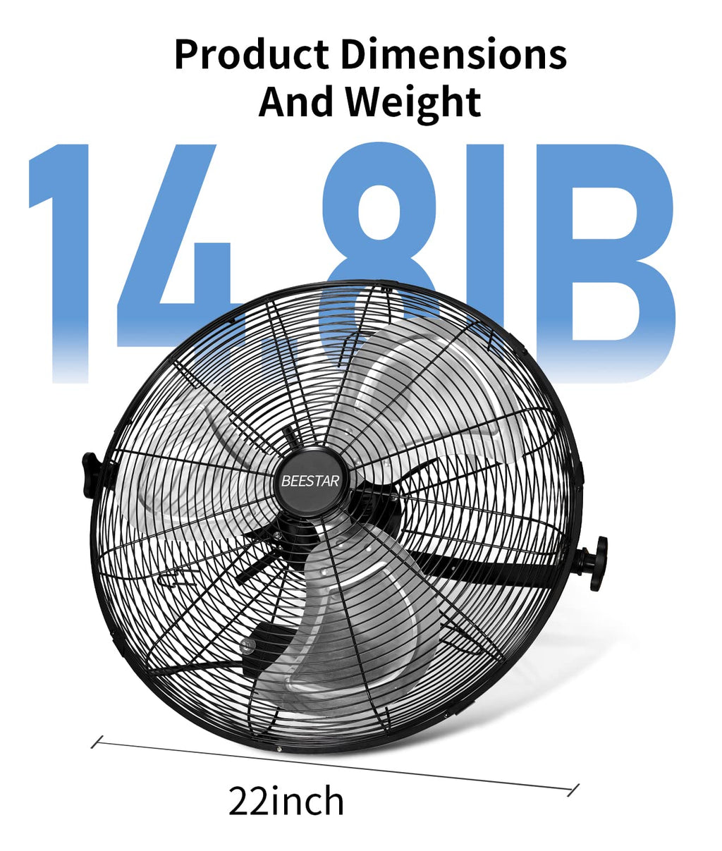 20 Inch High Velocity Metal Wall Mount Fan V666