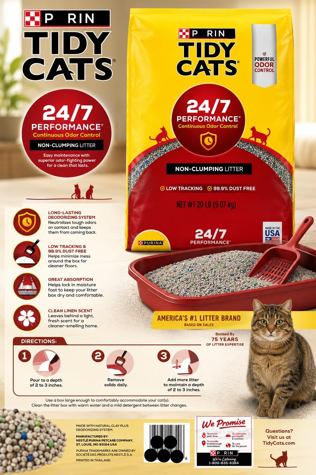 Non Clumping Cat Litter 20 lb Bag H131908