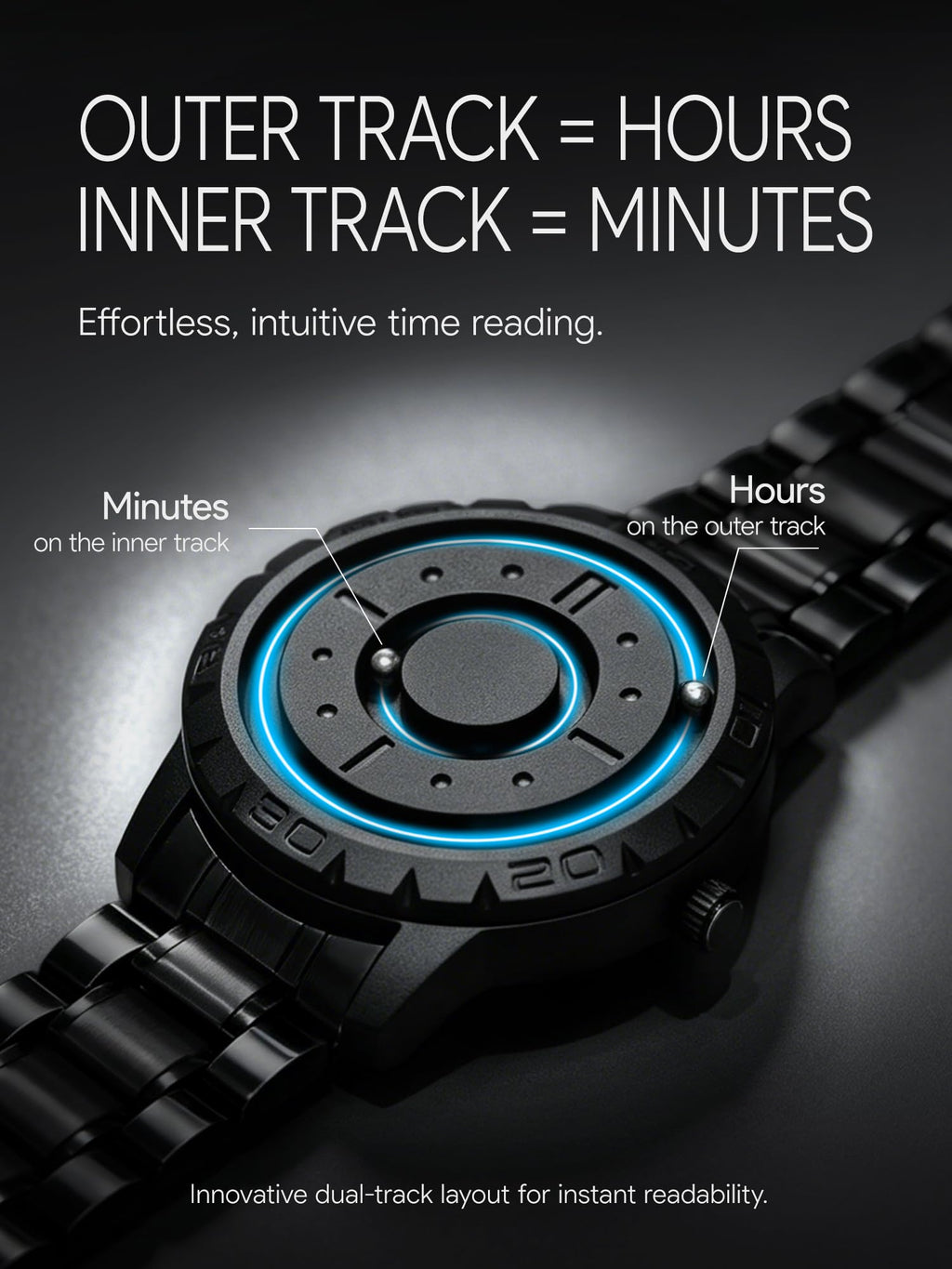 Magnetic Watch 40mm 20mm Strap M164