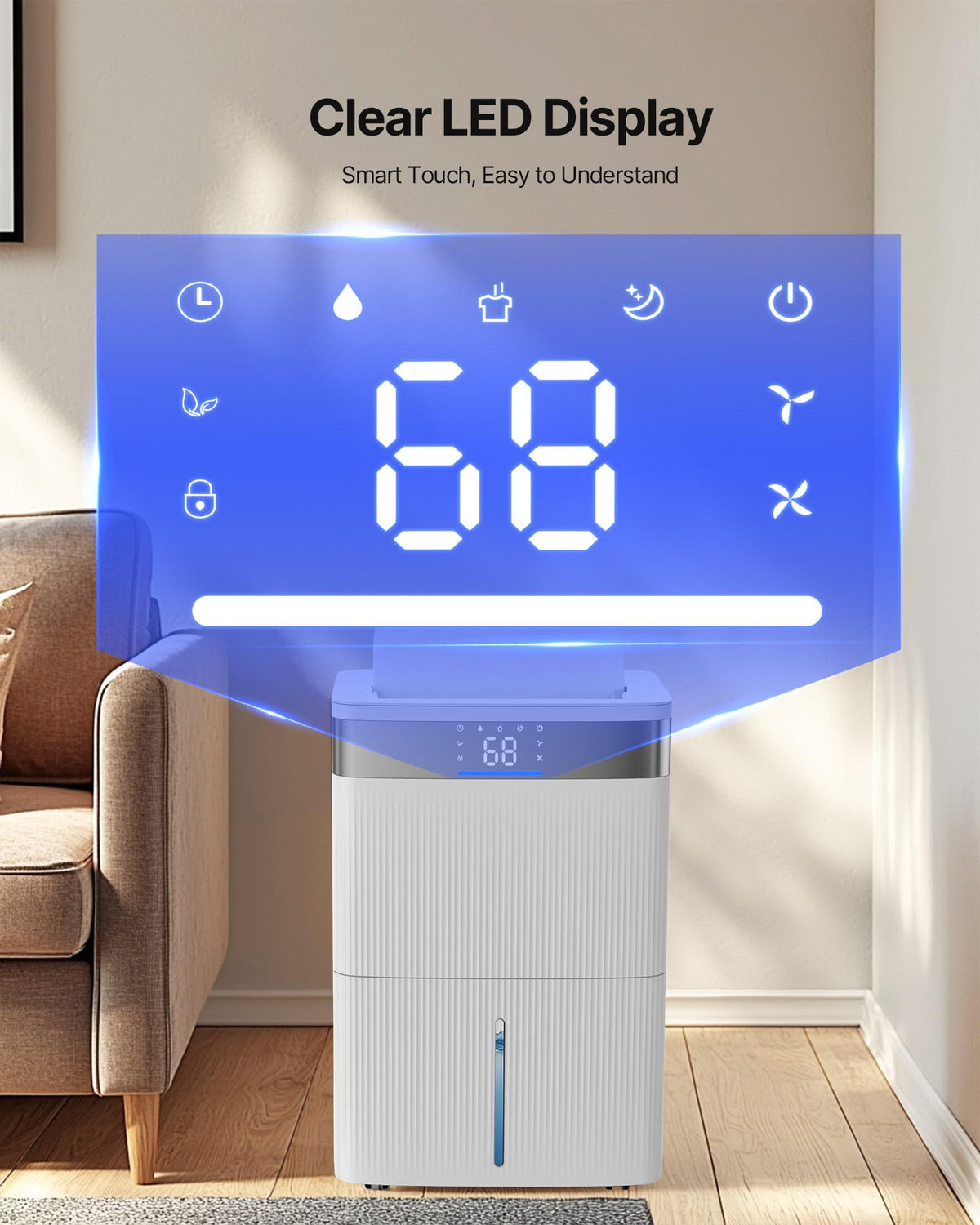 80 Pints Dehumidifier with Drain Hose T752859