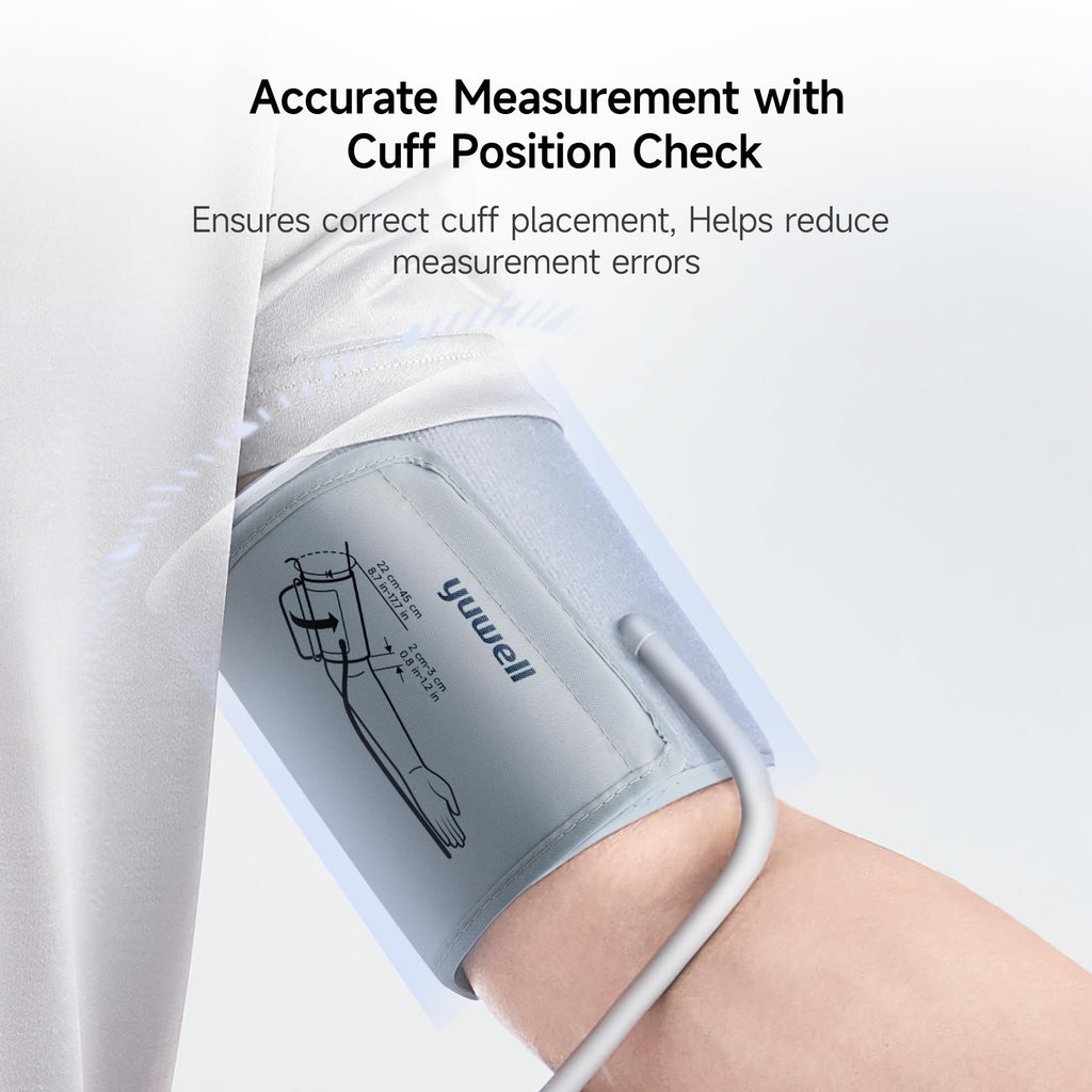 Upper Arm Blood Pressure Monitor with Adjustable Arm Cuff and Backlit Display O301
