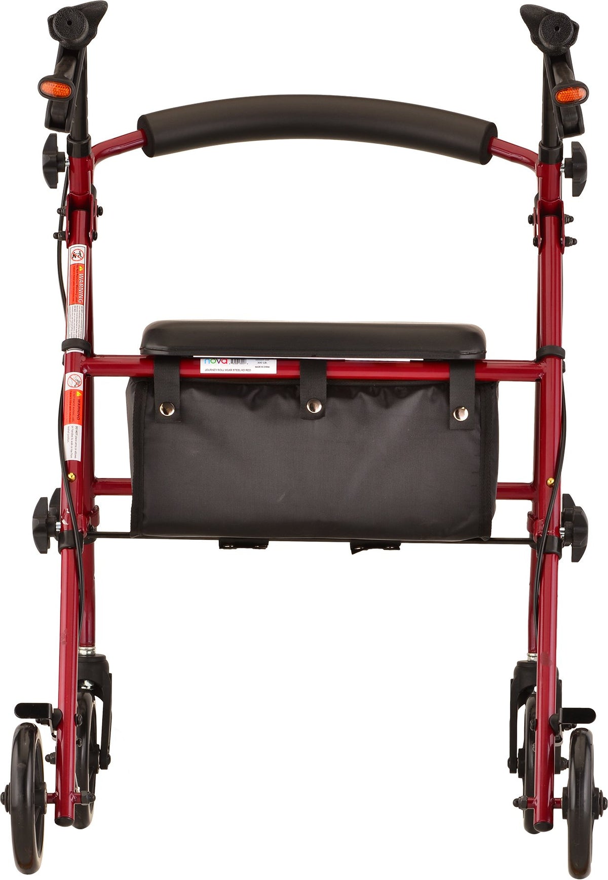 Red Steel Rollator Walker C453