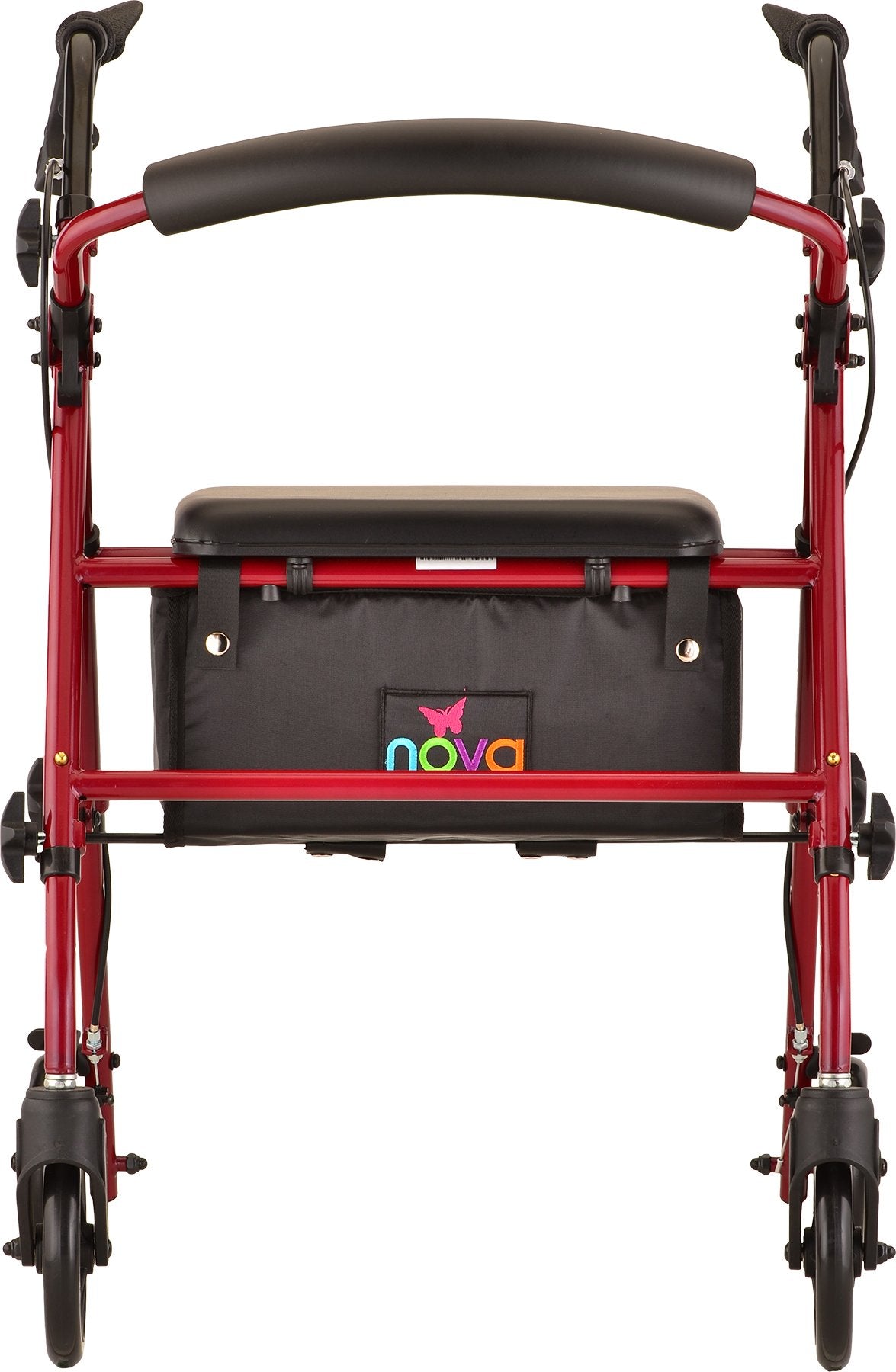Red Steel Rollator Walker C453