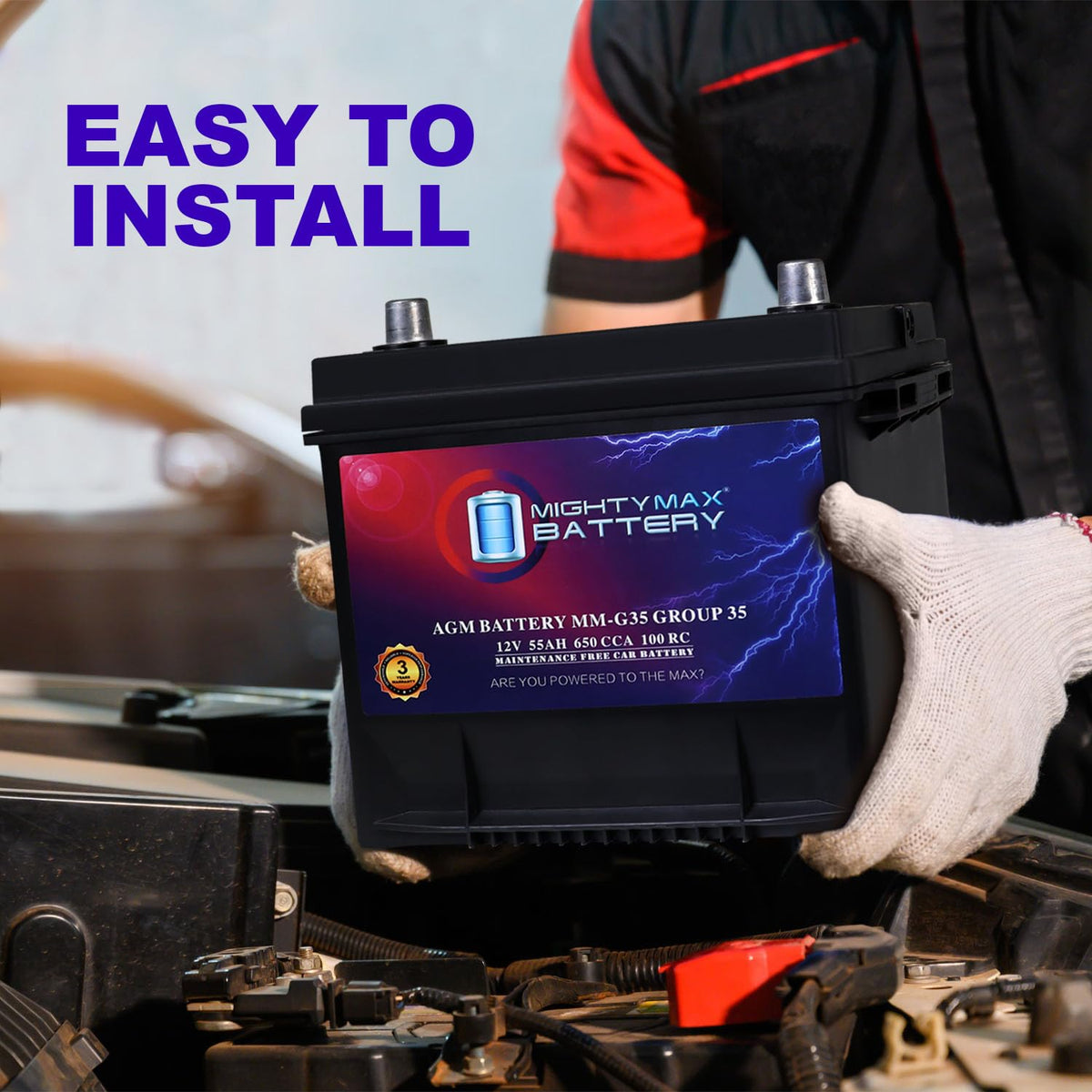 12V 55Ah AGM Replacement Battery W902