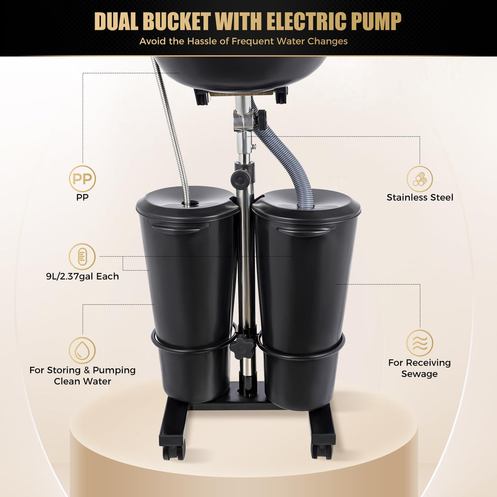 Portable Shampoo Bowl with Electric Pump F474342