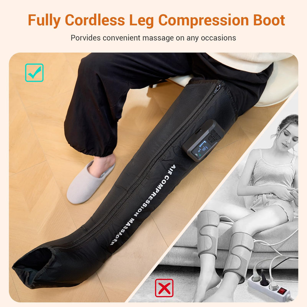 Cordless Full Leg Air Compression Massager H95523