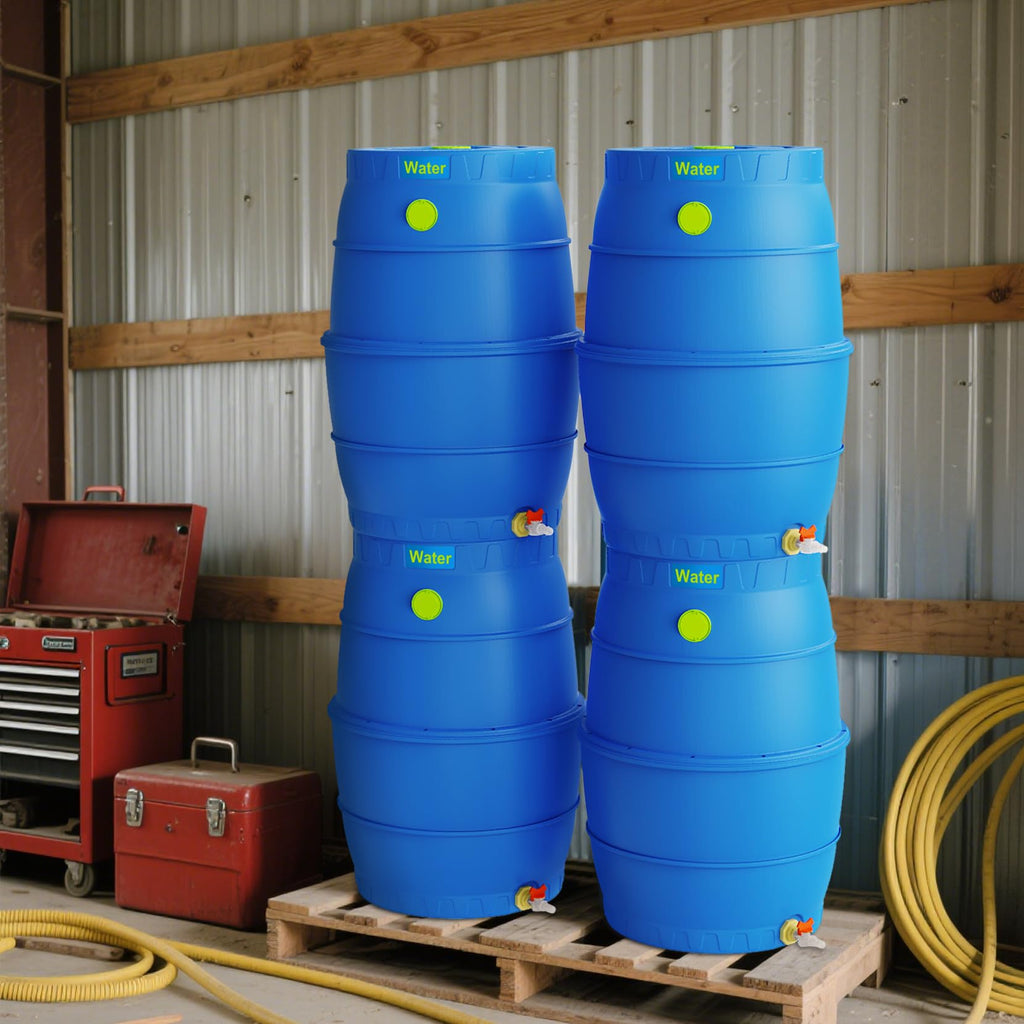 50 Gallon Blue BPA-Free Water Storage Barrel with Spigot G13918