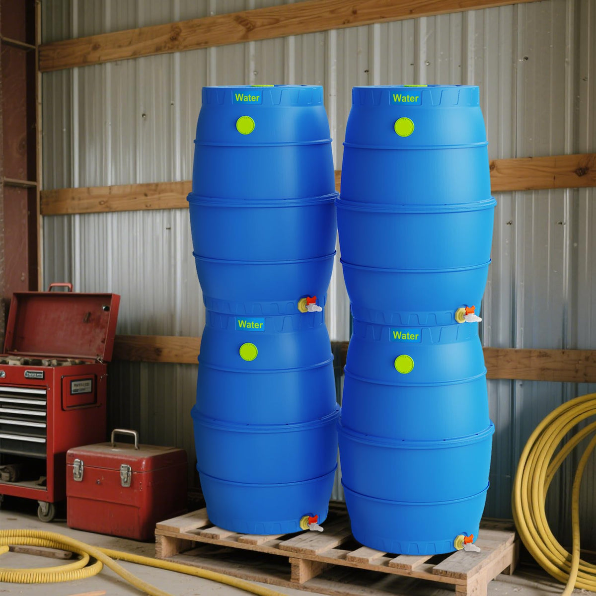 50 Gallon Blue BPA-Free Water Storage Barrel with Spigot G13918