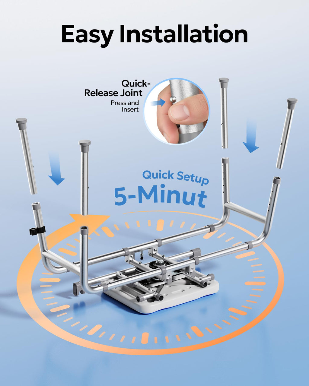 Sliding Shower Chair with 360° Swivel Seat Z180