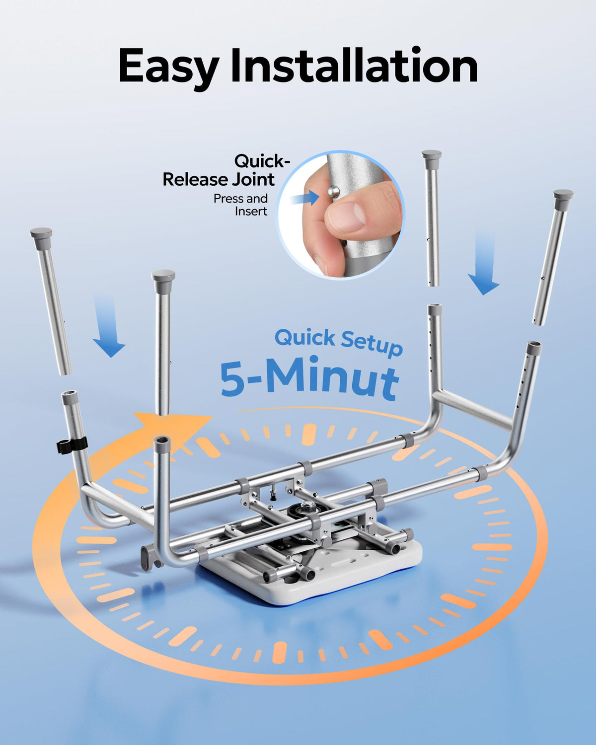 Sliding Shower Chair with 360° Swivel Seat Z180