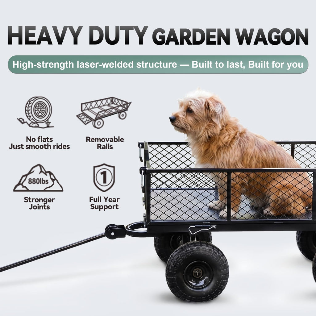 Steel Garden Cart 4 Cu Ft Utility Wagon L7472