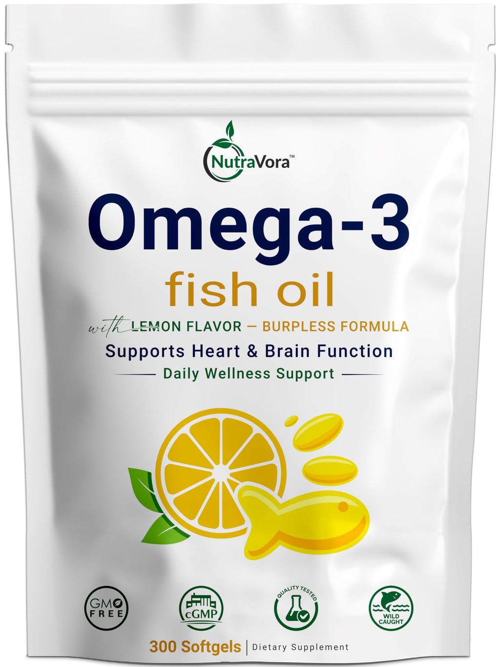 Omega 3 Fish Oil 4,200 mg Lemon Flavor 300 Softgels O885