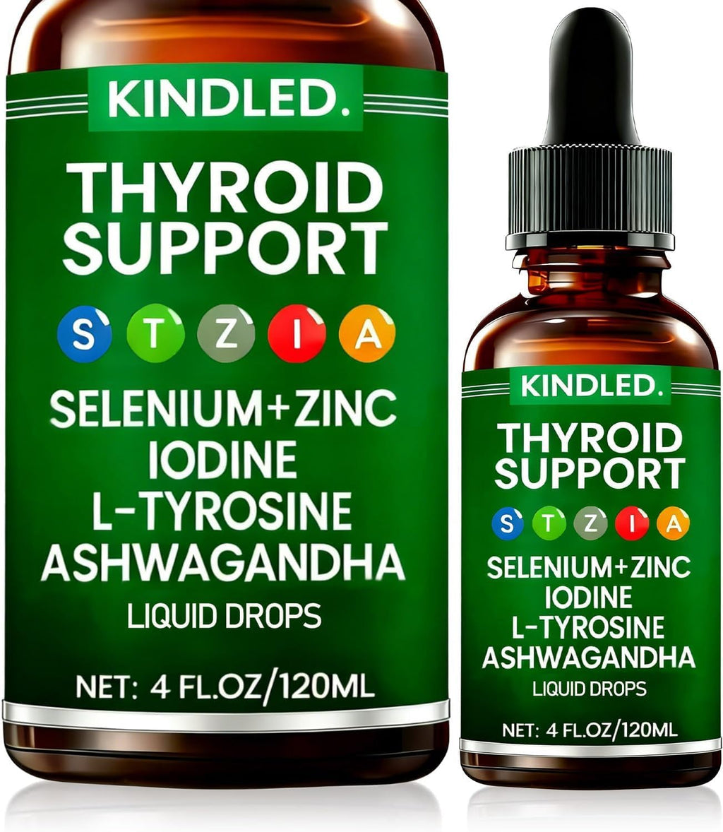Thyroid Support Drops Selenium Zinc Iodine L-Tyrosine Ashwagandha Liquid Drops 4 FL.OZ X252