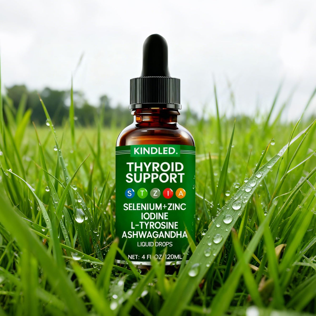 Thyroid Support Drops Selenium Zinc Iodine L-Tyrosine Ashwagandha Liquid Drops 4 FL.OZ X252