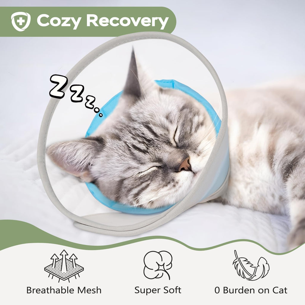 Soft Waterproof Mesh Cat Recovery Cone Collar A606823