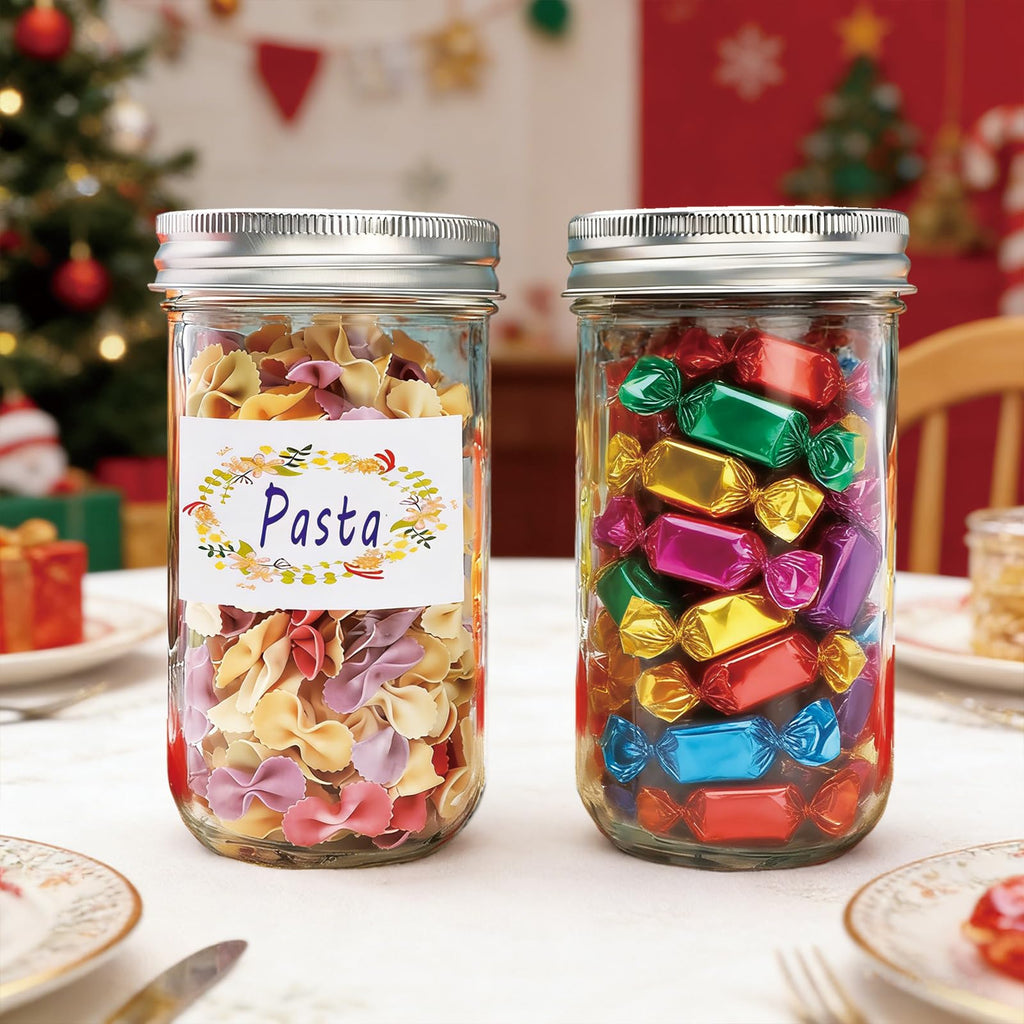 24 Pack 12 oz Mason Jars with Lids F3878
