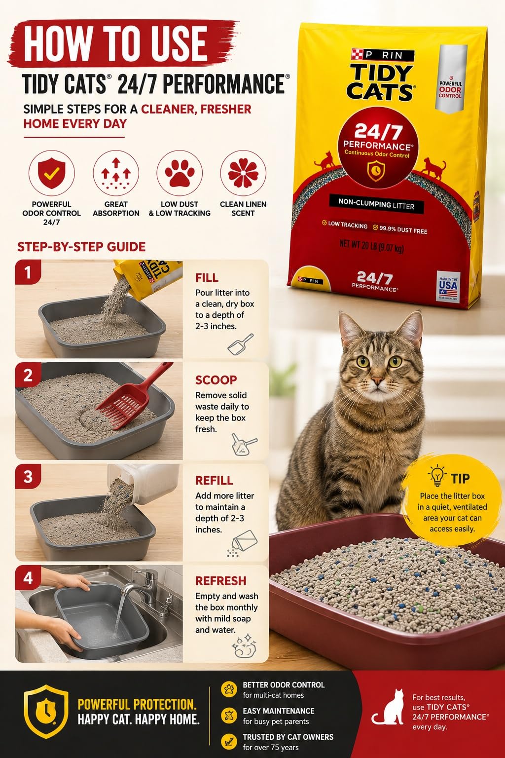 Non Clumping Cat Litter 20 lb Bag H131908
