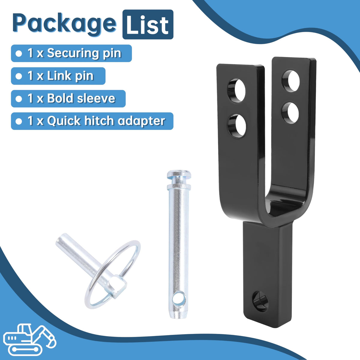 Quick Hitch Adapter for Category 1 3-Point W833