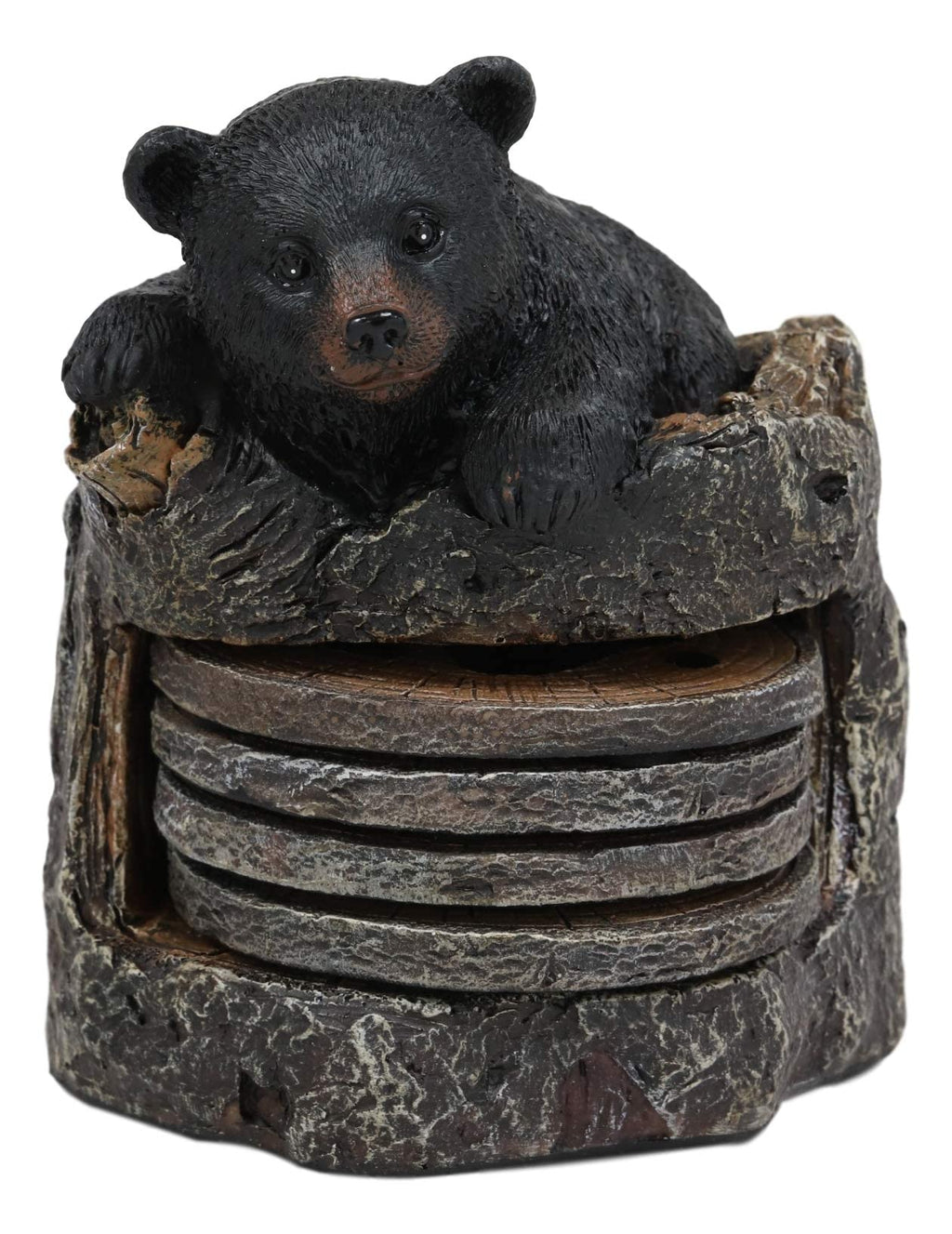 Black Bear Coaster Set with 4 Coasters R960