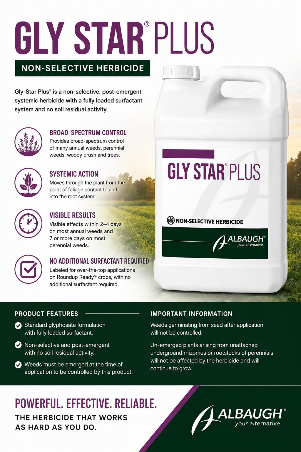 Glyphosate Concentrate Herbicide with Surfactant 2 x 2.5 Gallon U149994