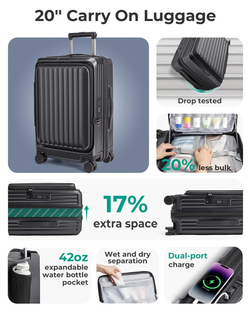 20" Expandable Carry-On Black A395