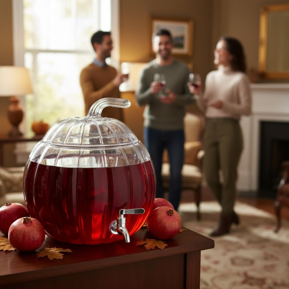 Glass Pumpkin Drink Dispenser 2 Gallon Z113704