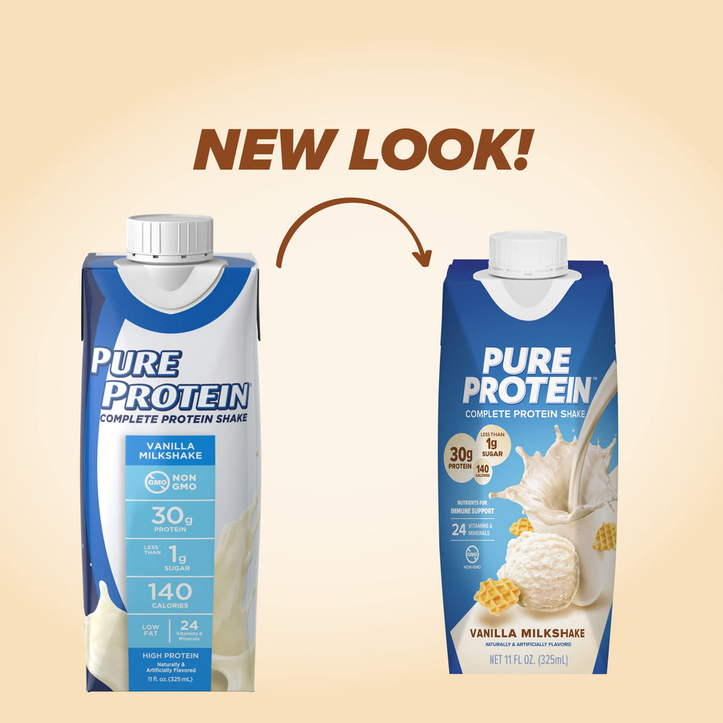 Vanilla Protein Shake, 30g Protein, Vitamins A, C, D, E, Zinc X313