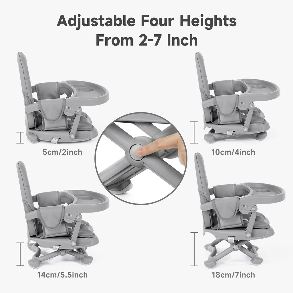 Foldable Baby High Chair Booster Seat with Removable Tray Z15345
