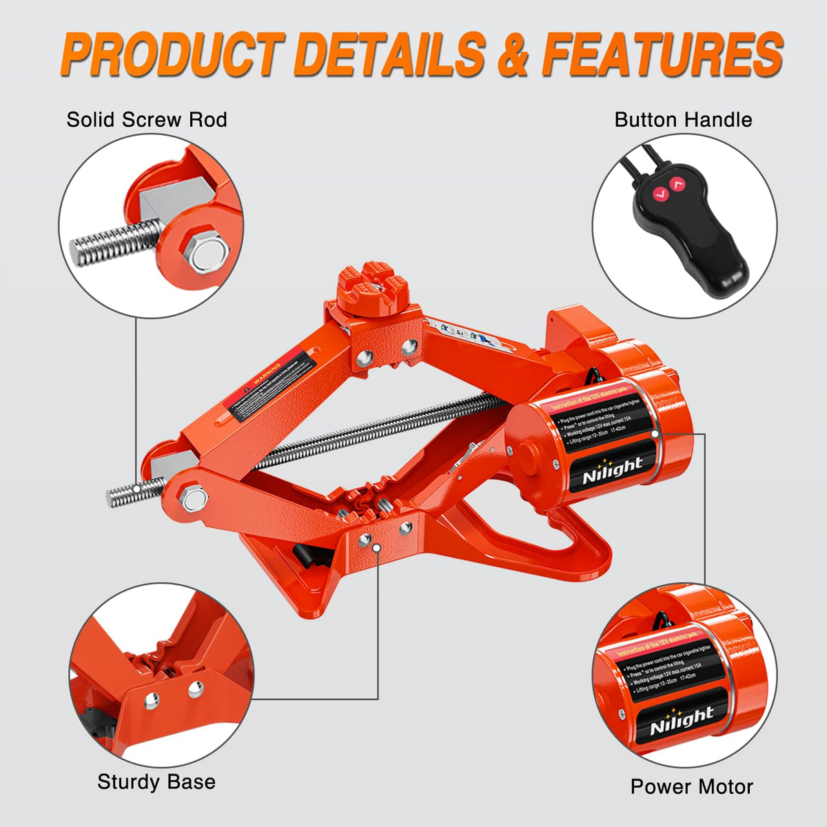 3 Ton 12V Electric Car Jack B1504