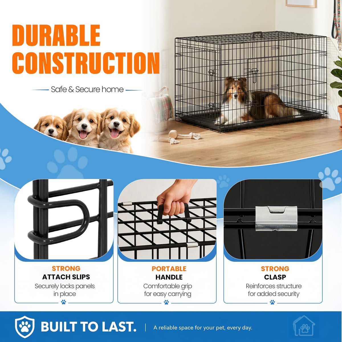 48 Inch Folding Metal Dog Crate A954267