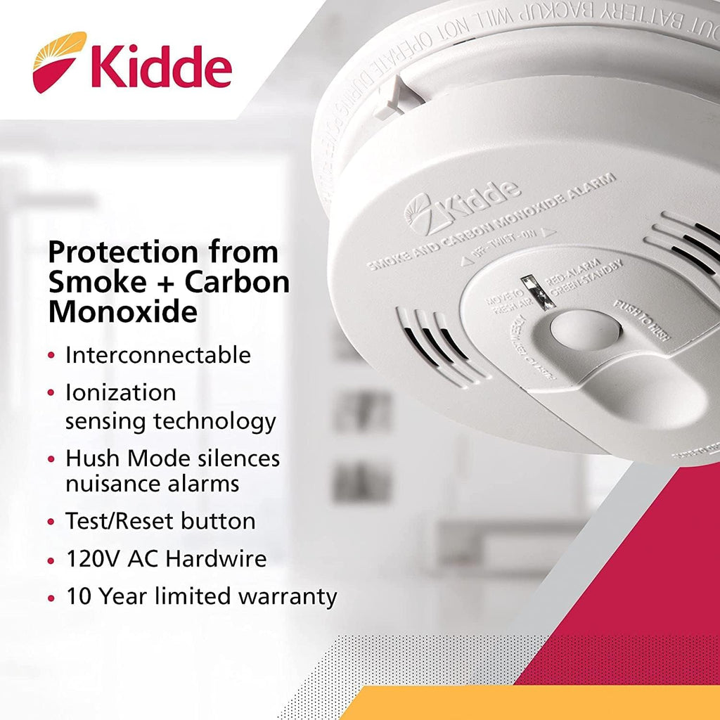 Hardwired Smoke & Carbon Monoxide Detector with Battery Backup, Pack of 2 Z3275