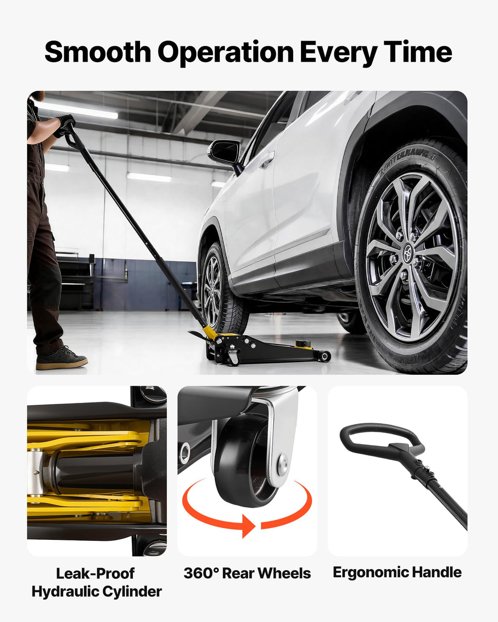 3 Ton Steel Hydraulic Floor Jack with SUV Adapter C5769