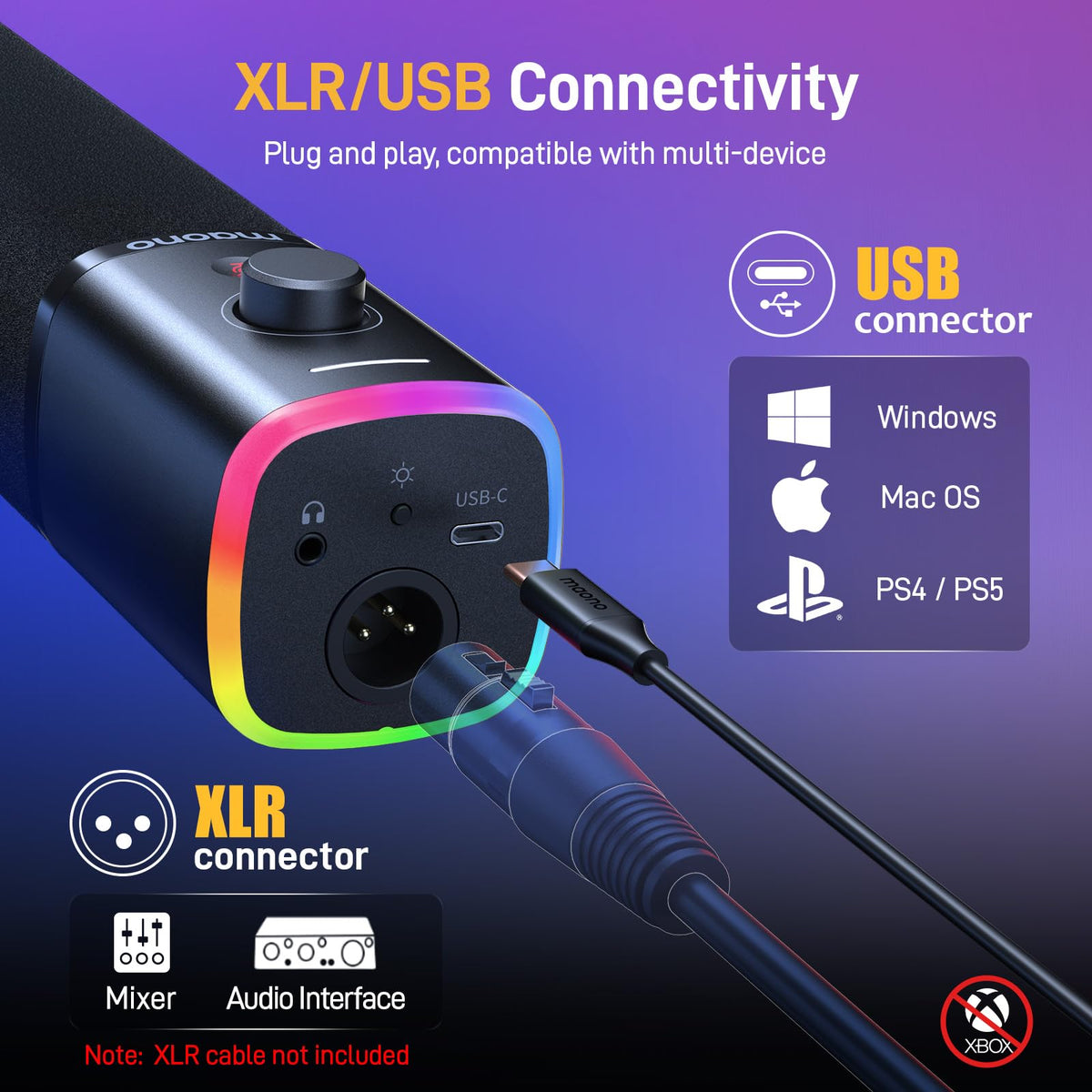 XLR USB Dynamic Gaming Microphone Z394