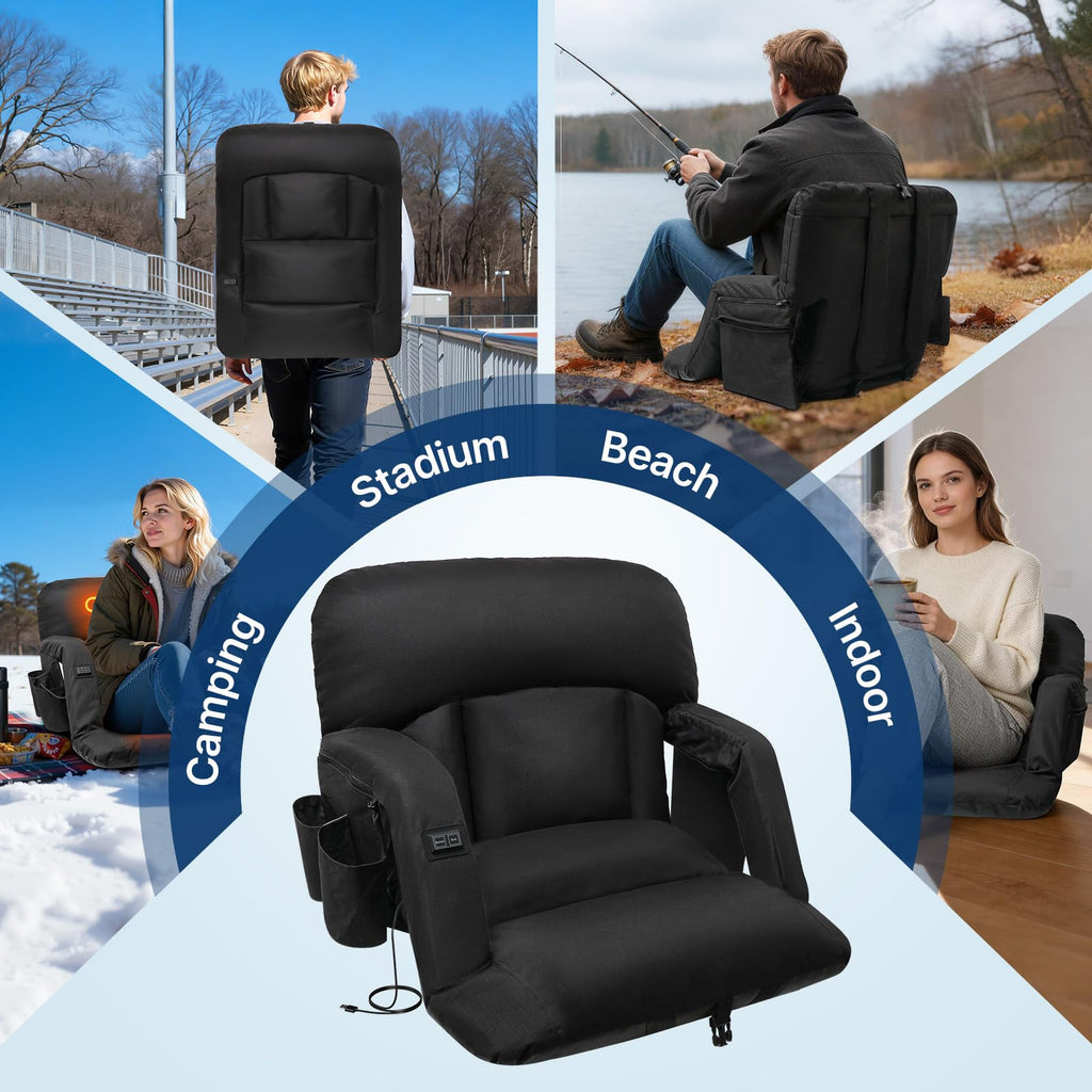 25'' Heated Stadium Seat with Back Support I165