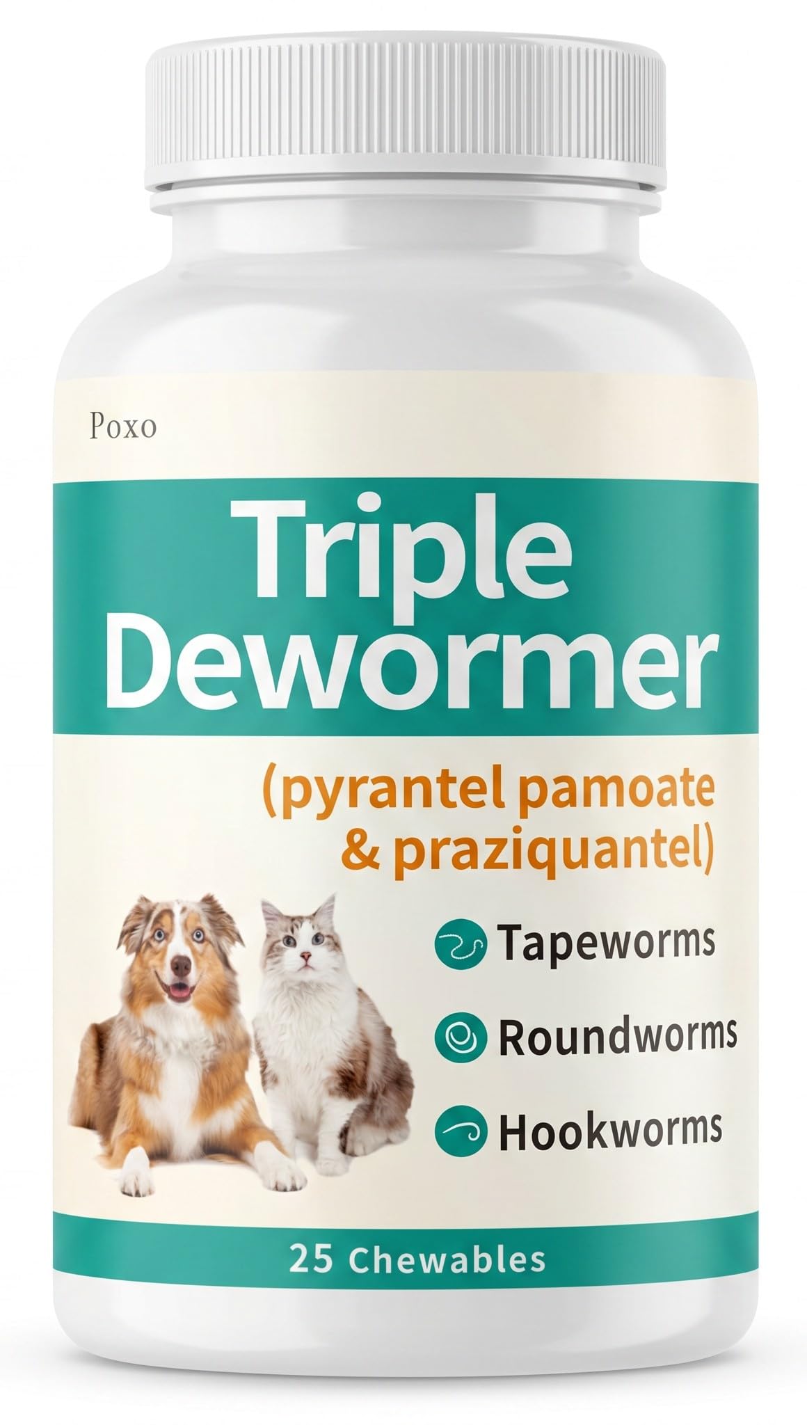 Dewormer for Dogs & Cats, 25 Chewable Z45048