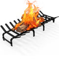 Black Steel Fireplace Grate 28 x 12.5 Inches W728663